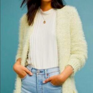 Long Meadow Rue (Anthropologie) Fuzzy Cardigan Sz M